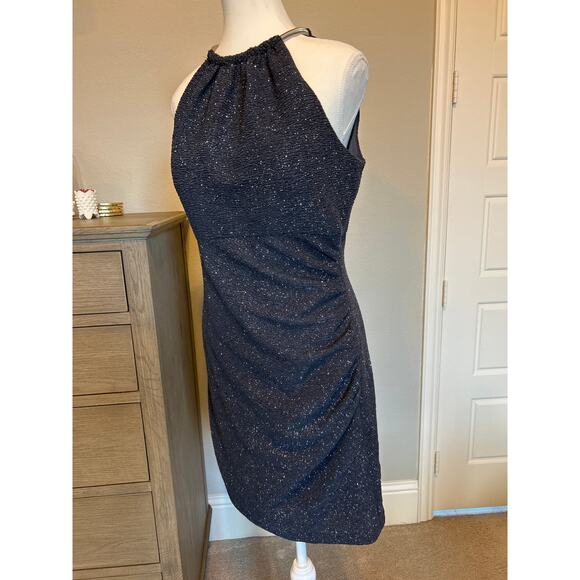 Eliza J |  Charcoal Gray  Cocktail Halter Dress | 8 - Picture 7 of 14